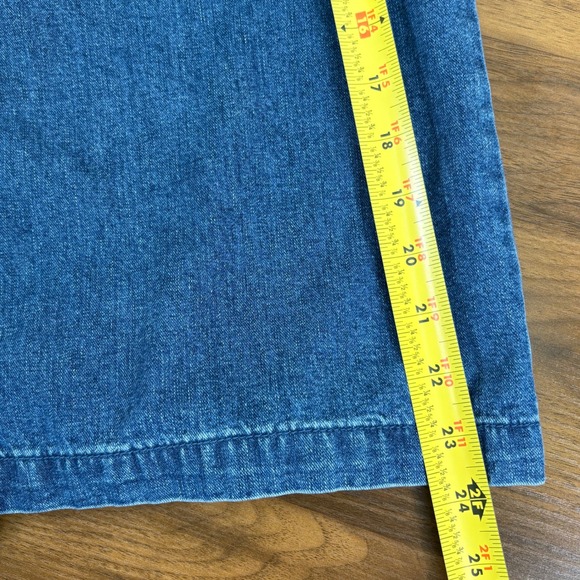 Orvis Denim Jean Skirt Knee Length Womens Size 6 Blue‎ Pencil Cotton Casual - Picture 7 of 8